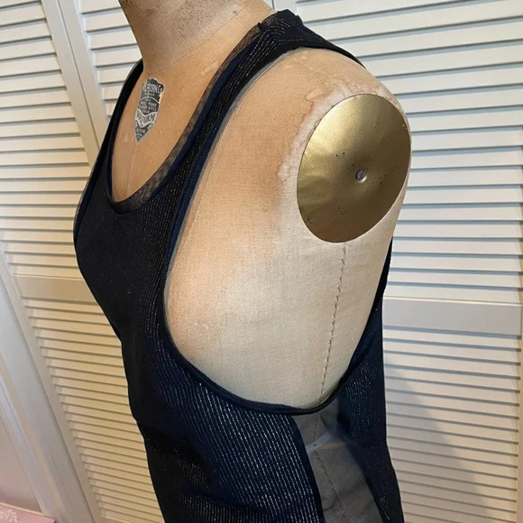 ZARA Women's Black/Gold Metallic Top Size M - Picture 1 of 10